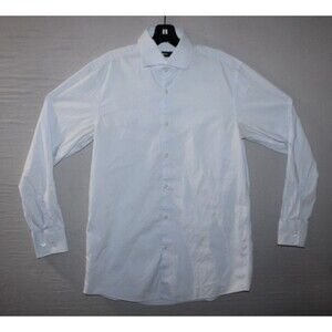 Hugo Boss Sharp Fit Blue Dress Shirt Size 15.5  2/33 Small Stripes